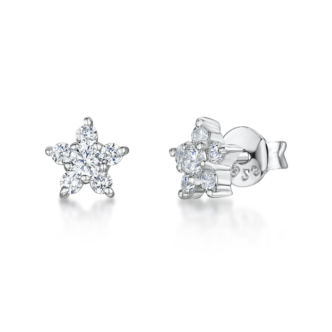 Sterling Silver Small Star Stud Earrings-JOOLS by Jenny Brown