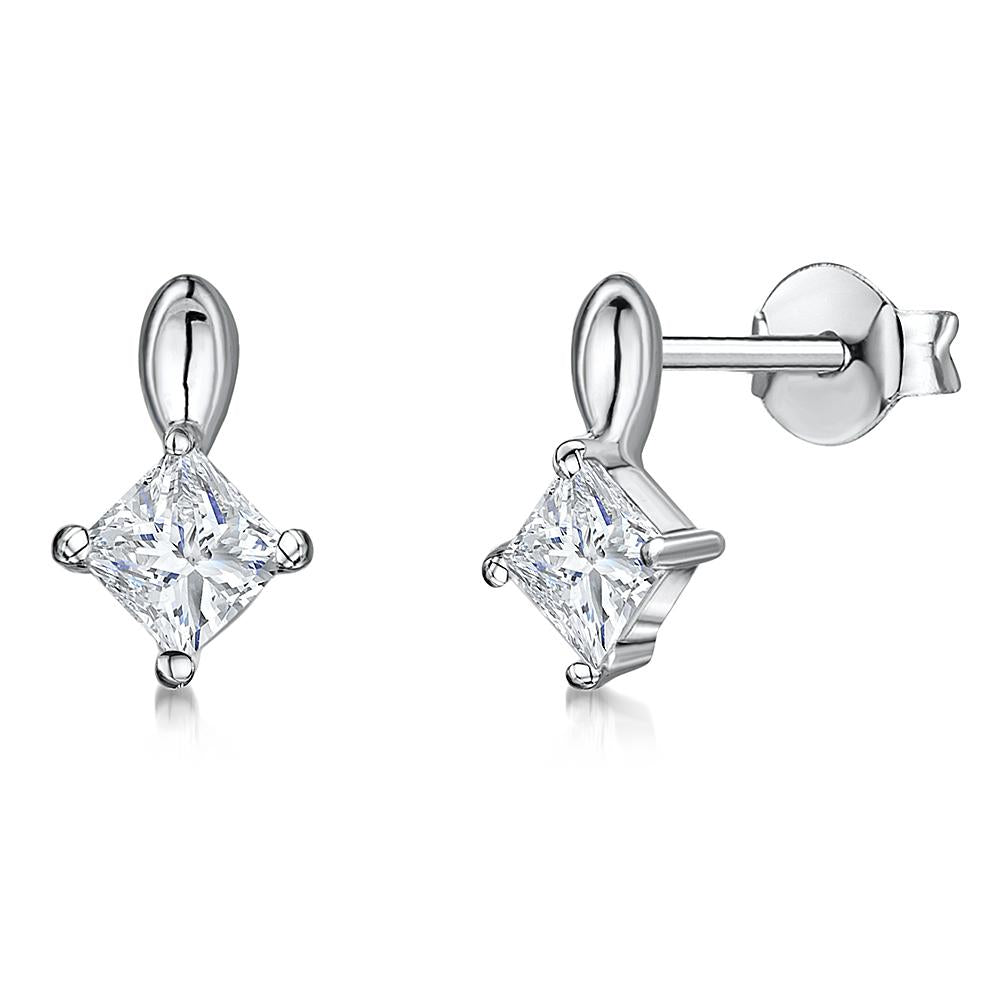 Sterling Silver Drop Stud Earrings - JOOLS By Jenny Brown