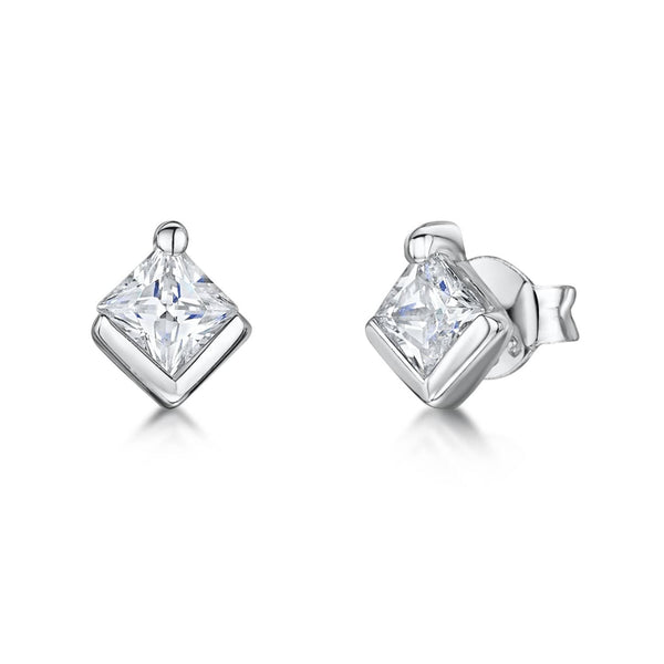Sterling Silver Square Stud EarringsEarrings - JOOLS By Jenny Brown