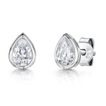 Load image into Gallery viewer, Sterling Silver Tear Drop Shaped CZ Stud EarringsEarrings - JOOLS By Jenny Brown
