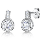 Load image into Gallery viewer, Sterling Silver Rubover Small Drop Earrings - JOOLS By Jenny Brown
