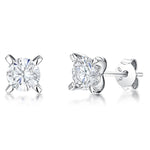 Load image into Gallery viewer, Sterling Silver Solitaire Stud Earring With 4 Claw Setting JOOLS by Jenny Brown
