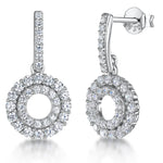 Load image into Gallery viewer, Sterling Silver Double Circle Drop Earring Set With Cubic Zirconias JOOLS by Jenny Brown
