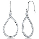 Load image into Gallery viewer, Sterling Silver Large Fishhook Teardrop Earrings-JOOLS by Jenny B
