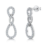 Load image into Gallery viewer, Sterling Silver Alternating Oval Drop Earrings- JOOLS by Jenny Brown
