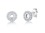 Load image into Gallery viewer, Sterling Silver Open Circle Stud Earring With Pave Surround JOOLS by Jenny Brown
