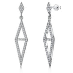 Load image into Gallery viewer, Sterling Silver Art Deco Drop Earrings - JOOLS By Jenny Brown
