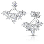 Load image into Gallery viewer, Sterling Silver Jacket Earrings With Solitaire Stud And Marquise Stones JOOLS by Jenny Brown
