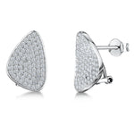 Load image into Gallery viewer, Sterling Silver Soft  Triangle Pave Earrings  JOOLS by Jenny Brown
