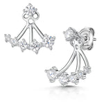 Load image into Gallery viewer, Sterling Silver Jacket Earrings With Solitaire Stud  JOOLS by Jenny Brown
