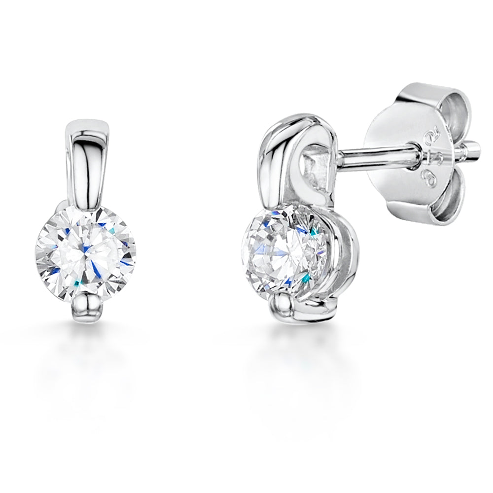 Sterling Silver 2 Claw Stud Earring -JOOLS by Jenny Brown