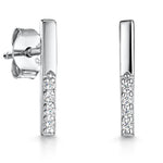 Load image into Gallery viewer, Sterling Silver Bar Stud Earrings - JOOLS by Jenny Brown
