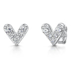 Load image into Gallery viewer, Sterling Silver Small V Stud Earrings- JOOLS By Jenny Brown
