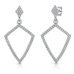 Load image into Gallery viewer, Sterling Silver Art Deco  Cubic Zirconia Drop Earrings- JOOLS By Jenny Brown
