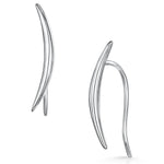 Load image into Gallery viewer, Sterling Silver Plain Curve Earring JOOLS by Jenny Brown
