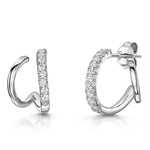 Load image into Gallery viewer, Sterling Silver Twisted Huggie  Earrings
