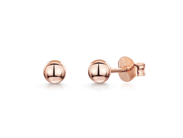 Rose Gold Ball Stud Earrings