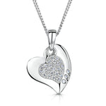 Load image into Gallery viewer, Sterling Silver Pave Heart Centre Pendant JOOLS by Jenny Brown
