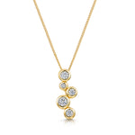 Load image into Gallery viewer, Sterling Silver Yellow Gold Bubble Pendant With Cubic Zirconia Stones-JOOLS by Jenny Brown
