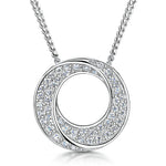 Load image into Gallery viewer, Sterling Silver Swirled  Circle Pendant-JOOLS by Jenny Brown
