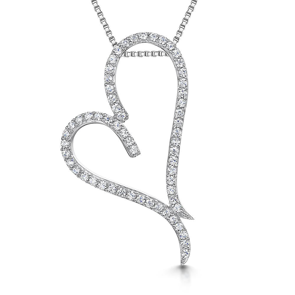 Sterling Silver Heart Necklace - JOOLS By Jenny Brown