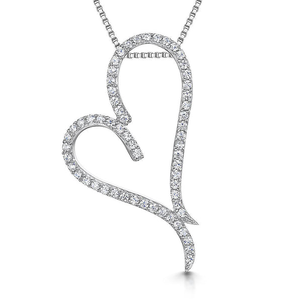 Sterling Silver Heart Necklace - JOOLS By Jenny Brown