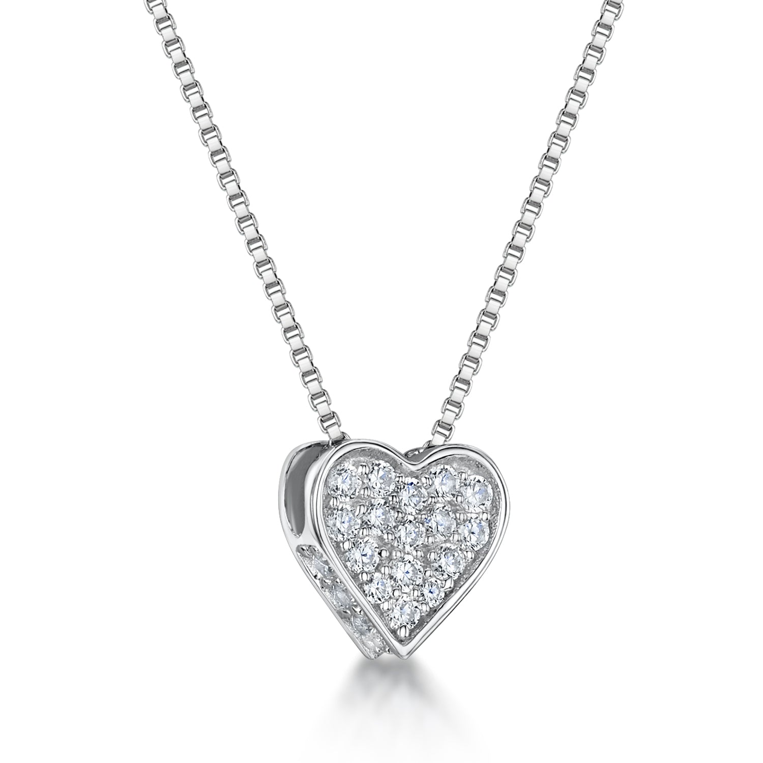 Sterling Silver Pave Set Bubbly Heart Pendant – JOOLS By Jenny Brown