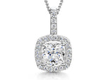 Load image into Gallery viewer, Sterling Silver Halo Style Square Pendant JOOLS by Jenny Brown
