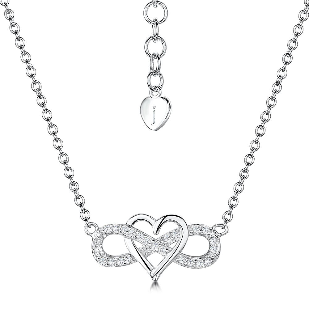 Sterling Silver Infinity  Heart Necklace-JOOLS by Jenny Brown