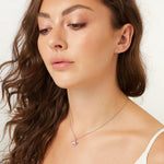 Load image into Gallery viewer, Sterling Silver Bee Necklace Set With White Cubic Zirconia StonesNecklaces - JOOLS By Jenny Brown
