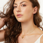 Load image into Gallery viewer, Sterling Silver Yellow Gold Large Bumble Bee Necklace - Set With Cubic Zirconia Stones
