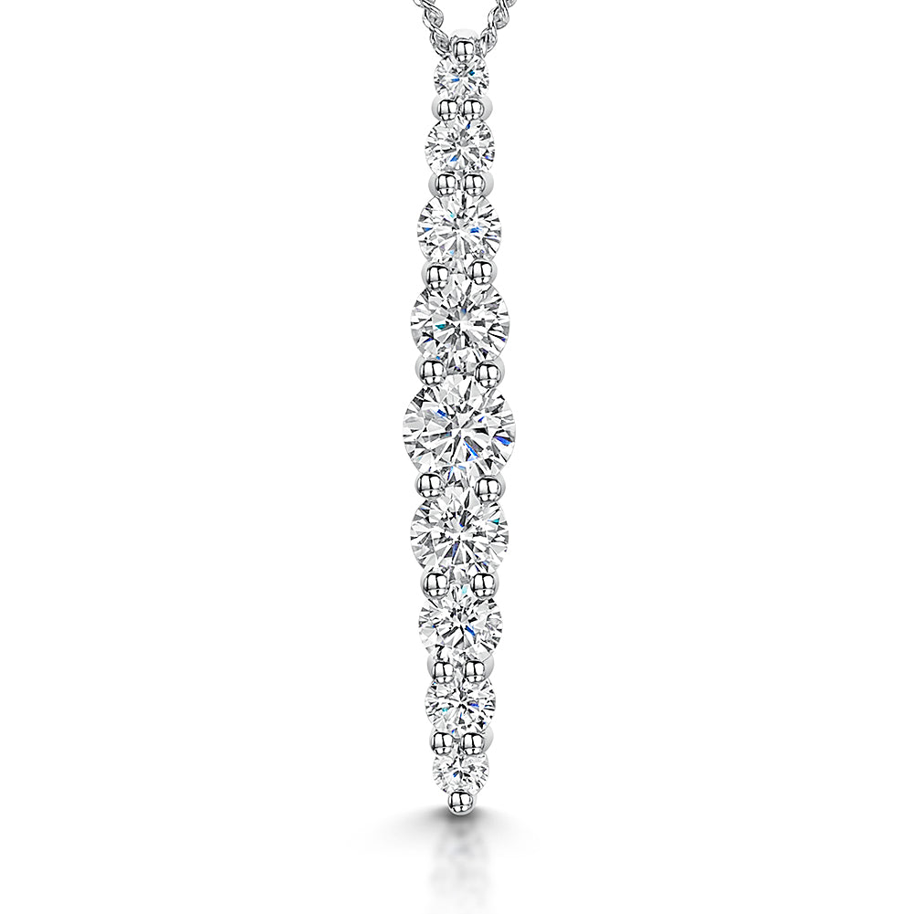 Sterling Silver Graduated Oval Pendant