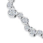Load image into Gallery viewer, Sterling Silver Cubic Zirconia Bubble Full Necklace-JOOLS by Jenny Brown
