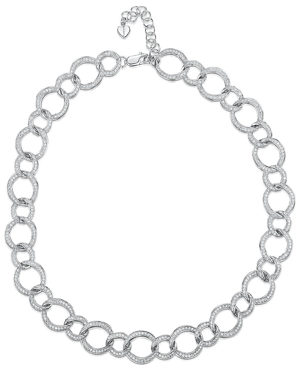 Sterling Silver Full Two Link Necklace  - JOOLS By Jenny Brown