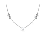Load image into Gallery viewer, Sterling Silver Ball Necklace Set With Rubover Cubic Zirconias - JOOLS by Jenny Brown
