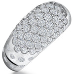 Load image into Gallery viewer, Sterling Silver Dome Ring Scattered Cubic Zirconia Stones - JOOLS By Jenny Brown
