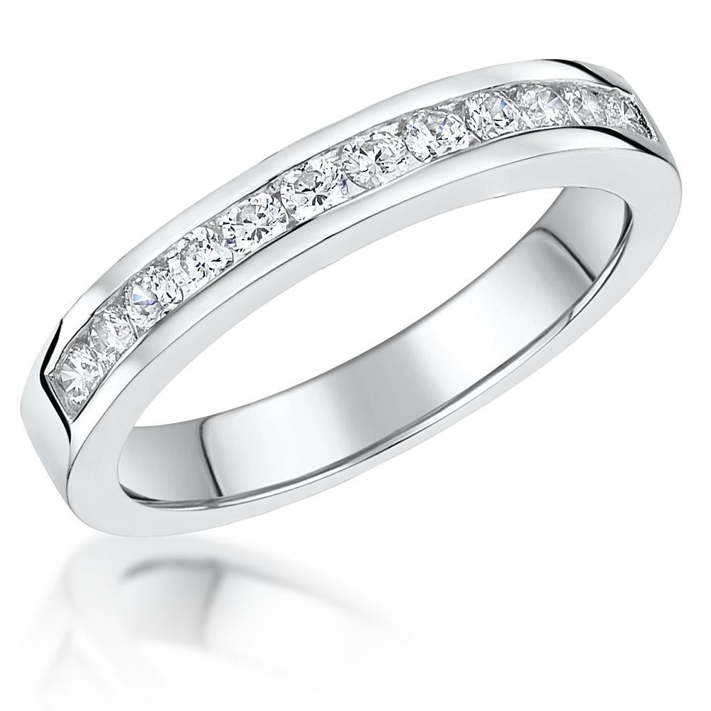 Sterling Silver Half Eternity Channel Set Ring JOOLS By Jenny Brown