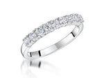 Load image into Gallery viewer, Sterling Silver And Cubic Zirconia Half Hoop Eternity Ring - JOOLS By Jenny Brown
