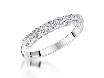 Sterling Silver And Cubic Zirconia Half Hoop Eternity Ring - JOOLS By Jenny Brown