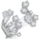 Load image into Gallery viewer, Sterling Silver Open Claw Ring With Zirconias- JOOLS By Jenny Brown
