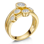 Load image into Gallery viewer, Yellow Gold 5 Stone Bubble Ring-JOOLS by Jenny Brown
