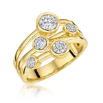 Load image into Gallery viewer, Yellow Gold 5 Stone Bubble Ring-JOOLS by Jenny Brown
