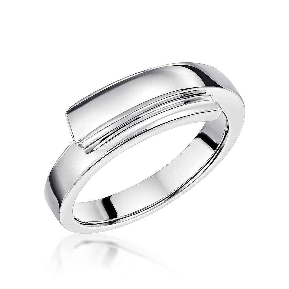 Sterling Silver Wrap Over Band Ring JOOLS by Jenny Brown
