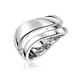 Load image into Gallery viewer, Sterling Silver Solid  Polished Double Row Wave Ring JOOLS by Jenny Brown

