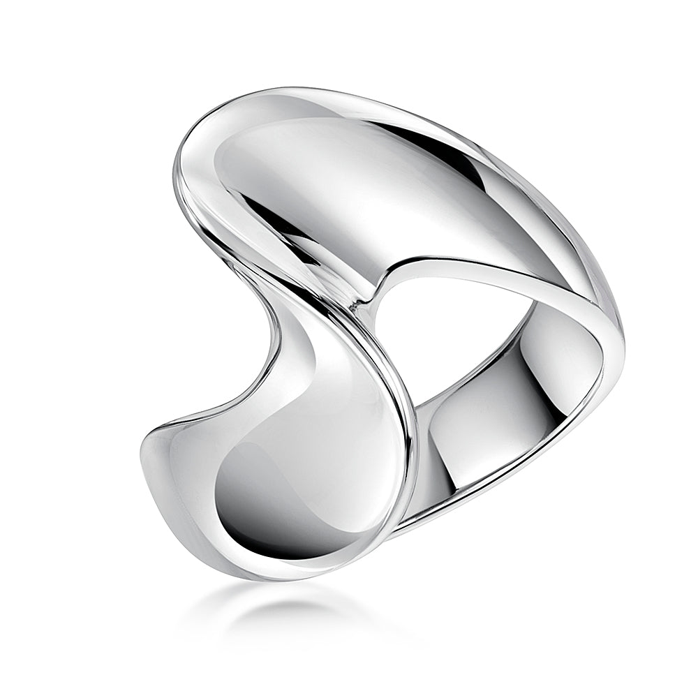 Sterling Silver Chunky Twisted Wave Ring JOOLS by Jenny Brown