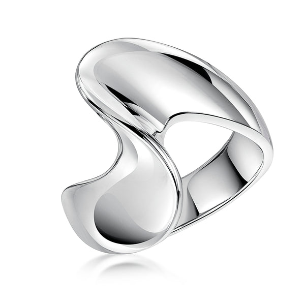 Sterling Silver Chunky Twisted Wave Ring JOOLS by Jenny Brown