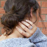 Load image into Gallery viewer, Sterling Silver  Cubic Zirconia  Ring Set With Four Different Size Stones  Boodles Raindance Style - JOOLS By Jenny Brown
