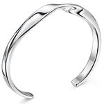 Load image into Gallery viewer, Sterling Silver Plain Twist BangleBangles - JOOLS By Jenny Brown
