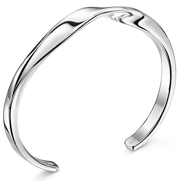 Sterling Silver Plain Twist BangleBangles - JOOLS By Jenny Brown