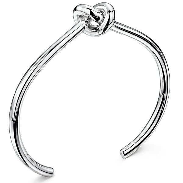 Sterling Silver Single Knot Cuff Bangle - JOOLS By Jenny Brown